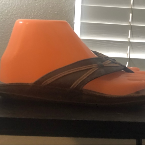 Olukai Ohana Men’s Brown Java Thong flip flops Beach Sandals Size 8 - Picture 7 of 11
